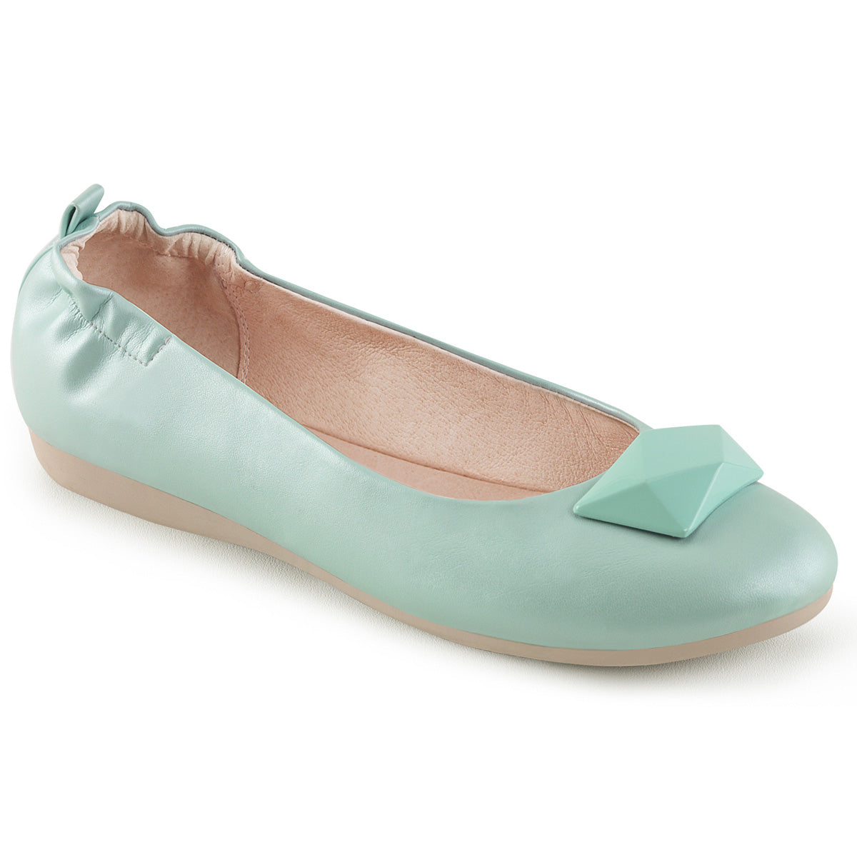 【PIN UP COUTURE】OLIVE-08 シングルソールシューズ Aqua Faux Leather【取寄】