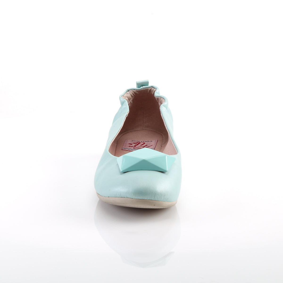 【PIN UP COUTURE】OLIVE-08 シングルソールシューズ Aqua Faux Leather【取寄】