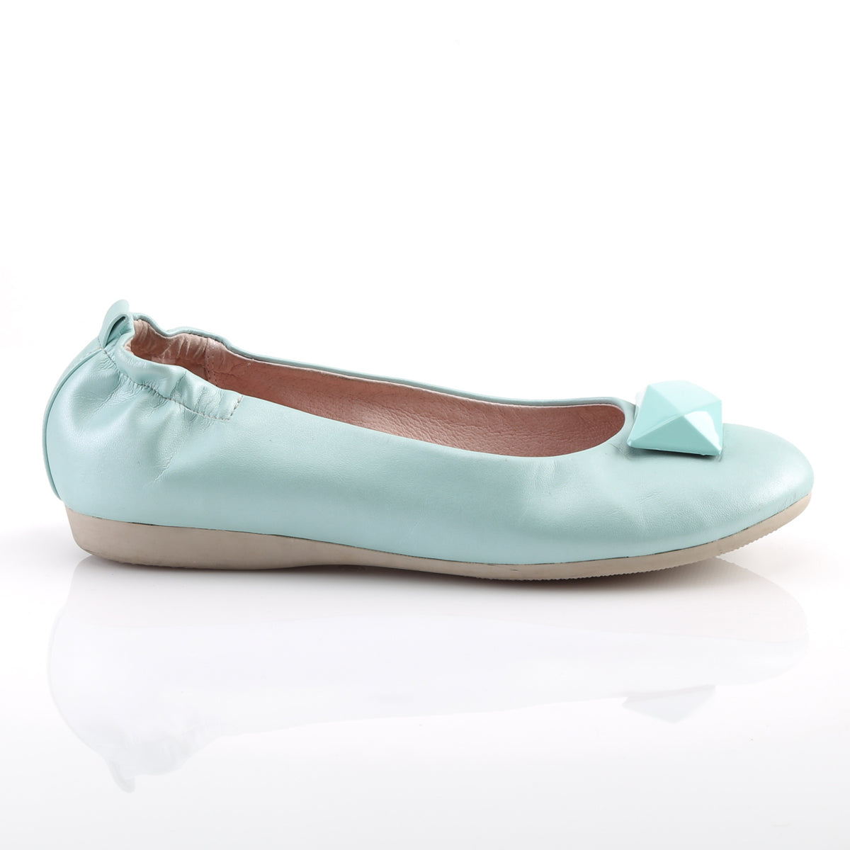 【PIN UP COUTURE】OLIVE-08 シングルソールシューズ Aqua Faux Leather【取寄】
