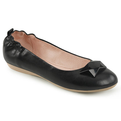 【PIN UP COUTURE】OLIVE-08 シングルソールシューズ Blk Faux Leather【取寄】