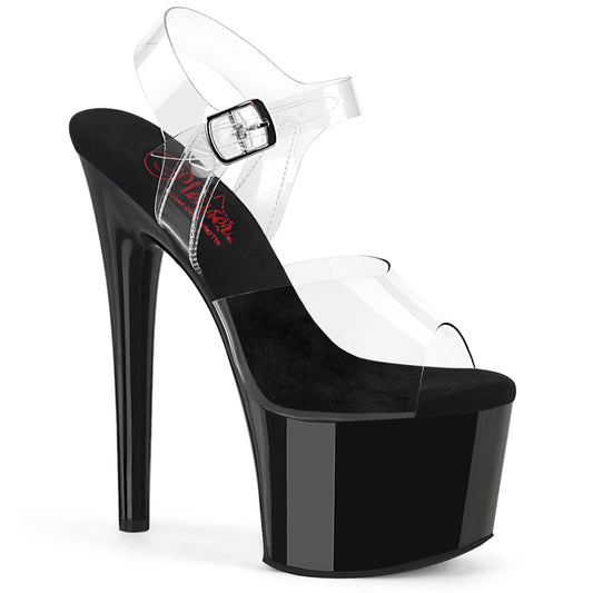 【PLEASER】PASSION-708 プラットフォームシューズ Clr/Blk【取寄】