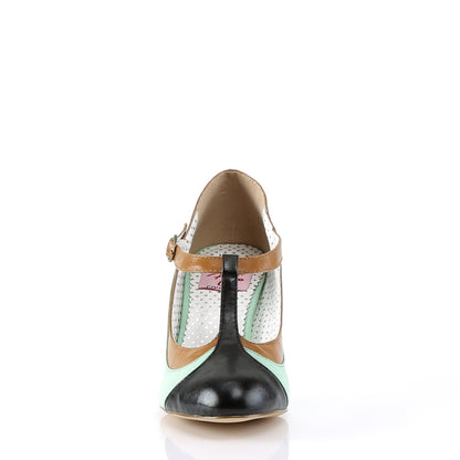 【PIN UP COUTURE】PEACH-03 シングルソールシューズ Mint Multi Faux Leather【取寄】