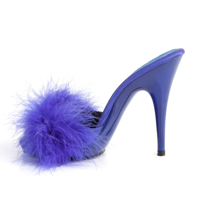 【FABULICIOUS】POISE-501F シューズ Blue Satin-Marabou Fur/Blue【取寄】