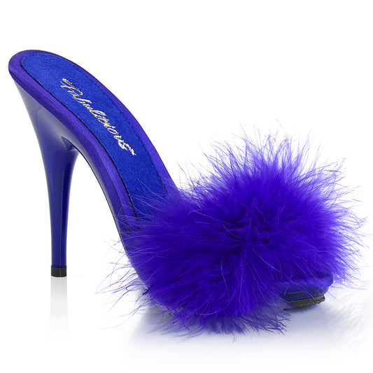 【FABULICIOUS】POISE-501F シューズ Blue Satin-Marabou Fur/Blue【取寄】
