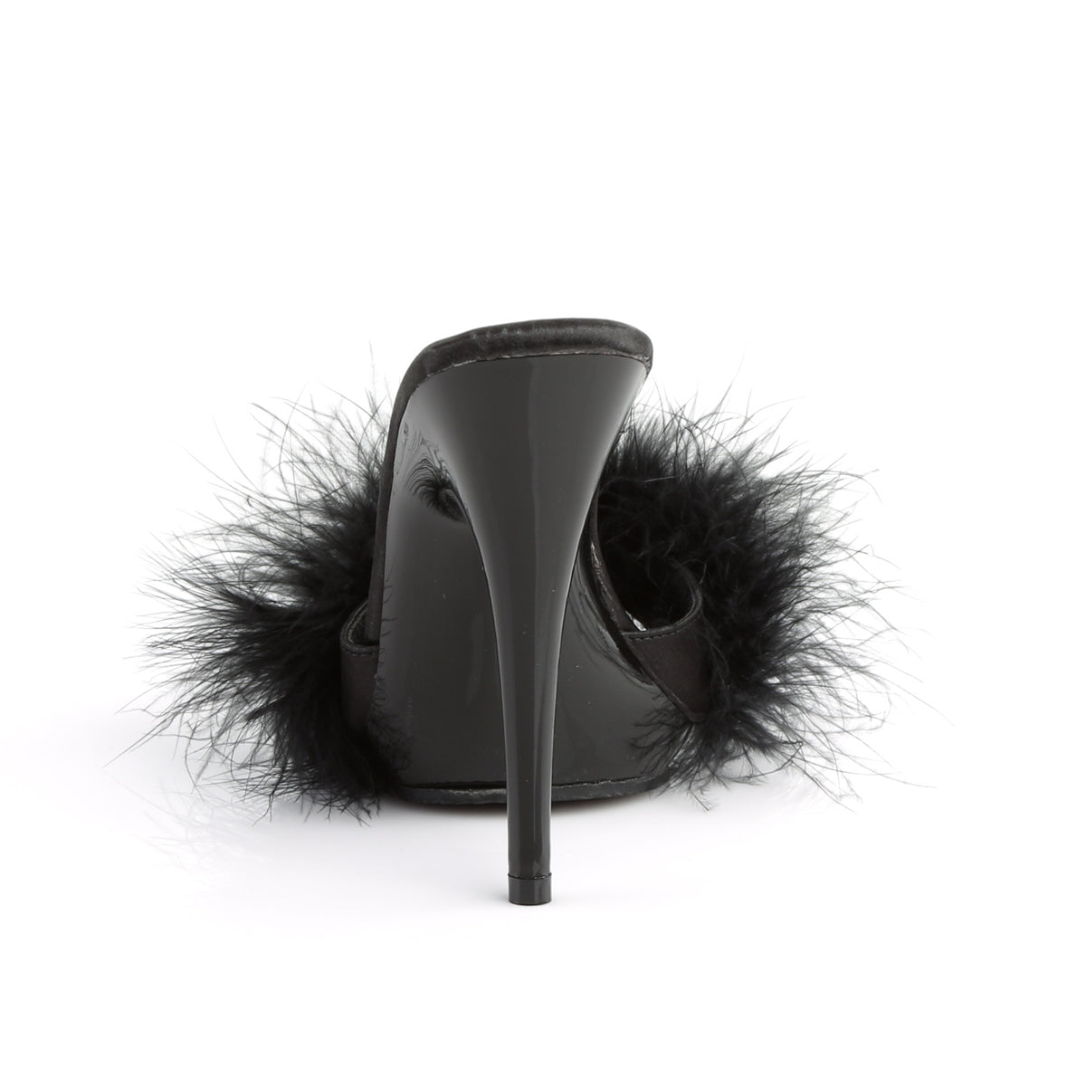 【FABULICIOUS】POISE-501F シューズ Blk Satin-Marabou Fur/Blk【取寄】