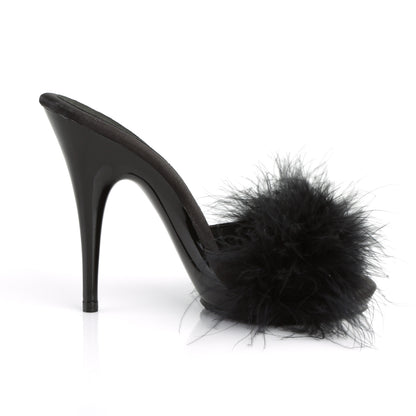 【FABULICIOUS】POISE-501F シューズ Blk Satin-Marabou Fur/Blk【取寄】