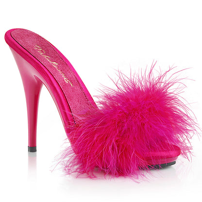 【FABULICIOUS】POISE-501F シューズ H. Pink Satin-Marabou Fur/H. Pink【取寄】