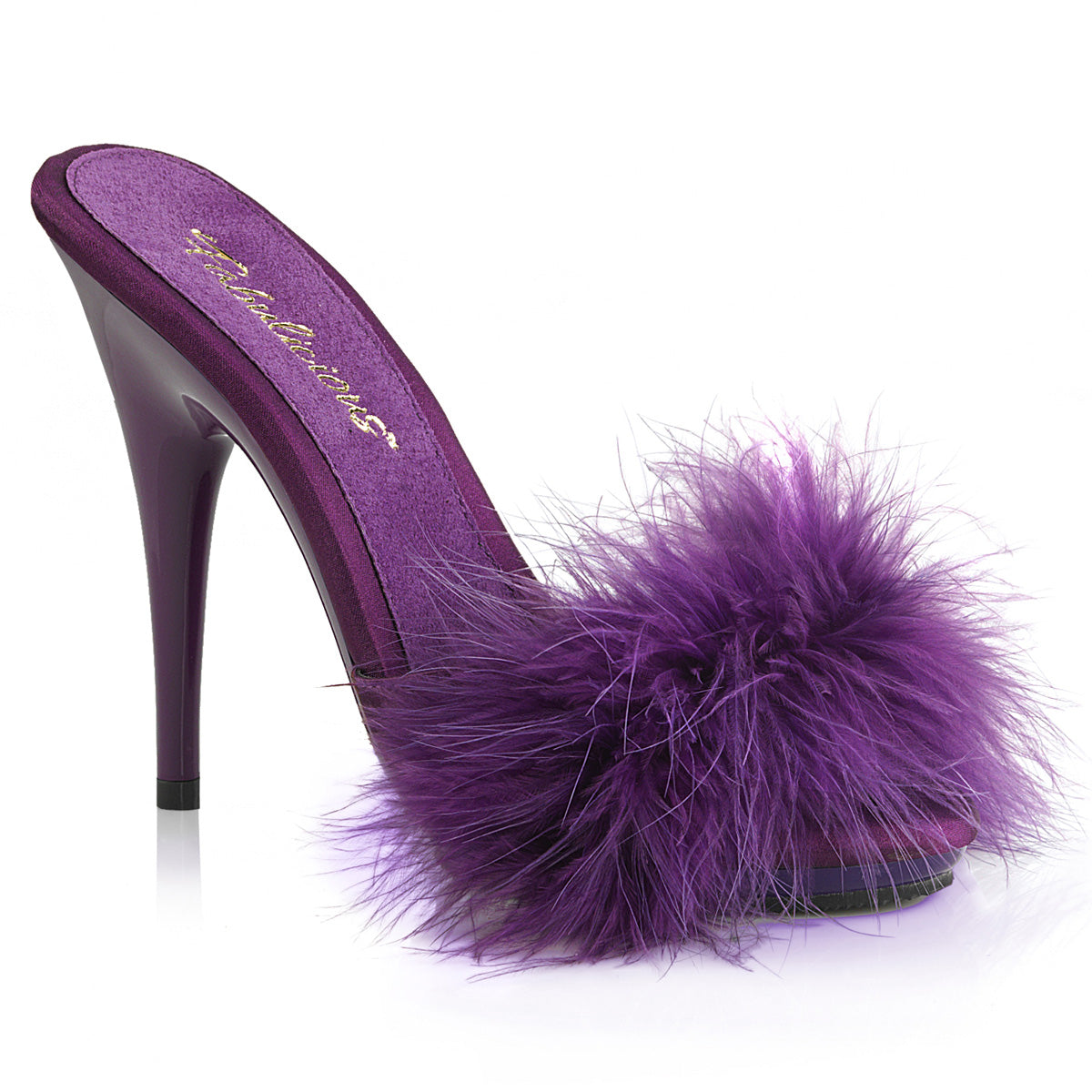 【FABULICIOUS】POISE-501F シューズ Purple Satin-Marabou Fur/Purple【取寄】