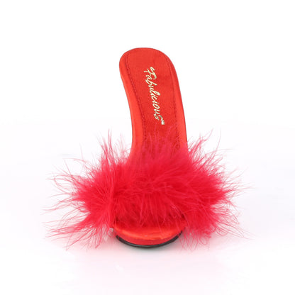 【FABULICIOUS】POISE-501F シューズ Red Satin-Marabou Fur/Red【取寄】