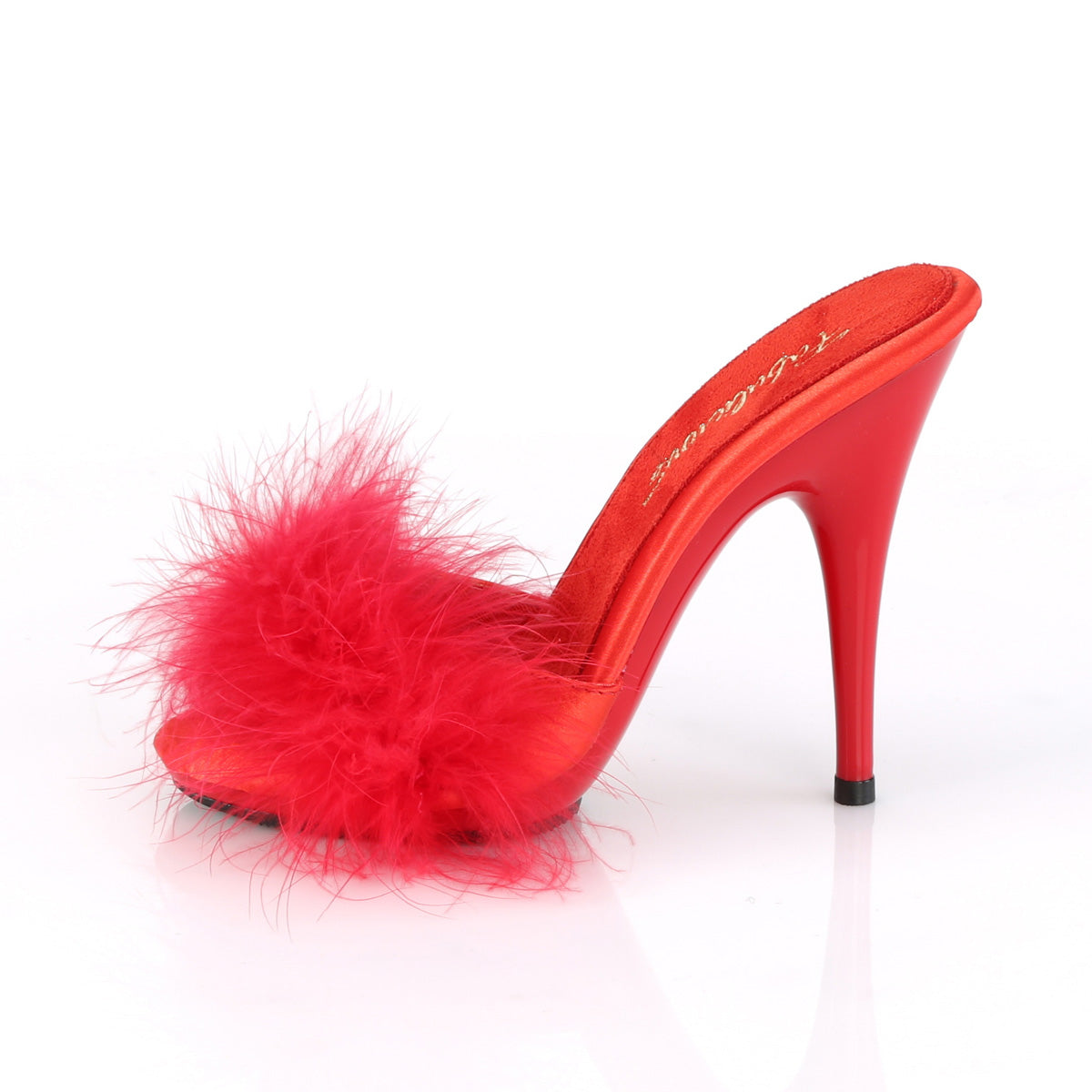 【FABULICIOUS】POISE-501F シューズ Red Satin-Marabou Fur/Red【取寄】