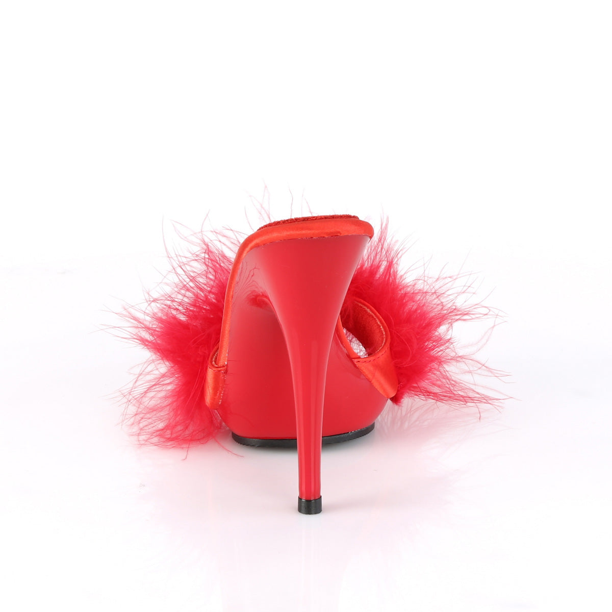 【FABULICIOUS】POISE-501F シューズ Red Satin-Marabou Fur/Red【取寄】