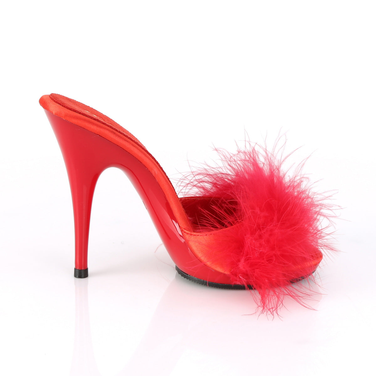 【FABULICIOUS】POISE-501F シューズ Red Satin-Marabou Fur/Red【取寄】
