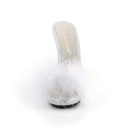 【FABULICIOUS】POISE-501F シューズ Wht Satin-Marabou Fur/Wht【取寄】