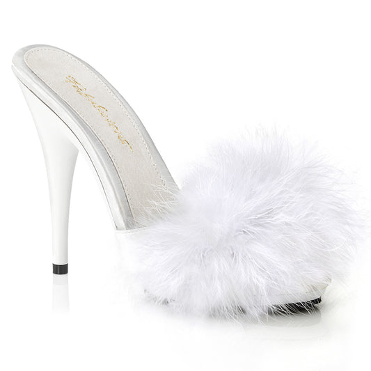 【FABULICIOUS】POISE-501F シューズ Wht Satin-Marabou Fur/Wht【取寄】
