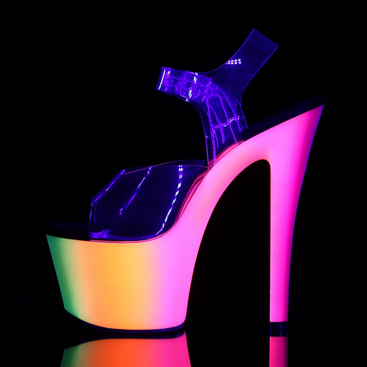 【PLEASER】RAINBOW-308UV シューズ Clr/Neon Multi【取寄】