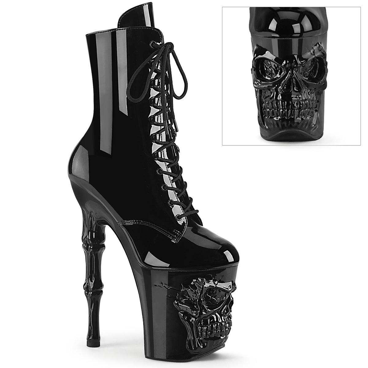 【PLEASER】RAPTURE-1020 シューズ Blk Pat/Blk【取寄】