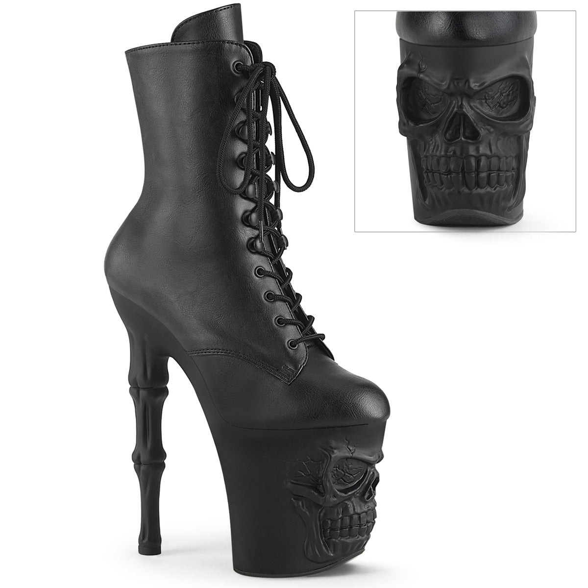 【PLEASER】RAPTURE-1020 シューズ Blk Faux Leather/Blk Matte【取寄】