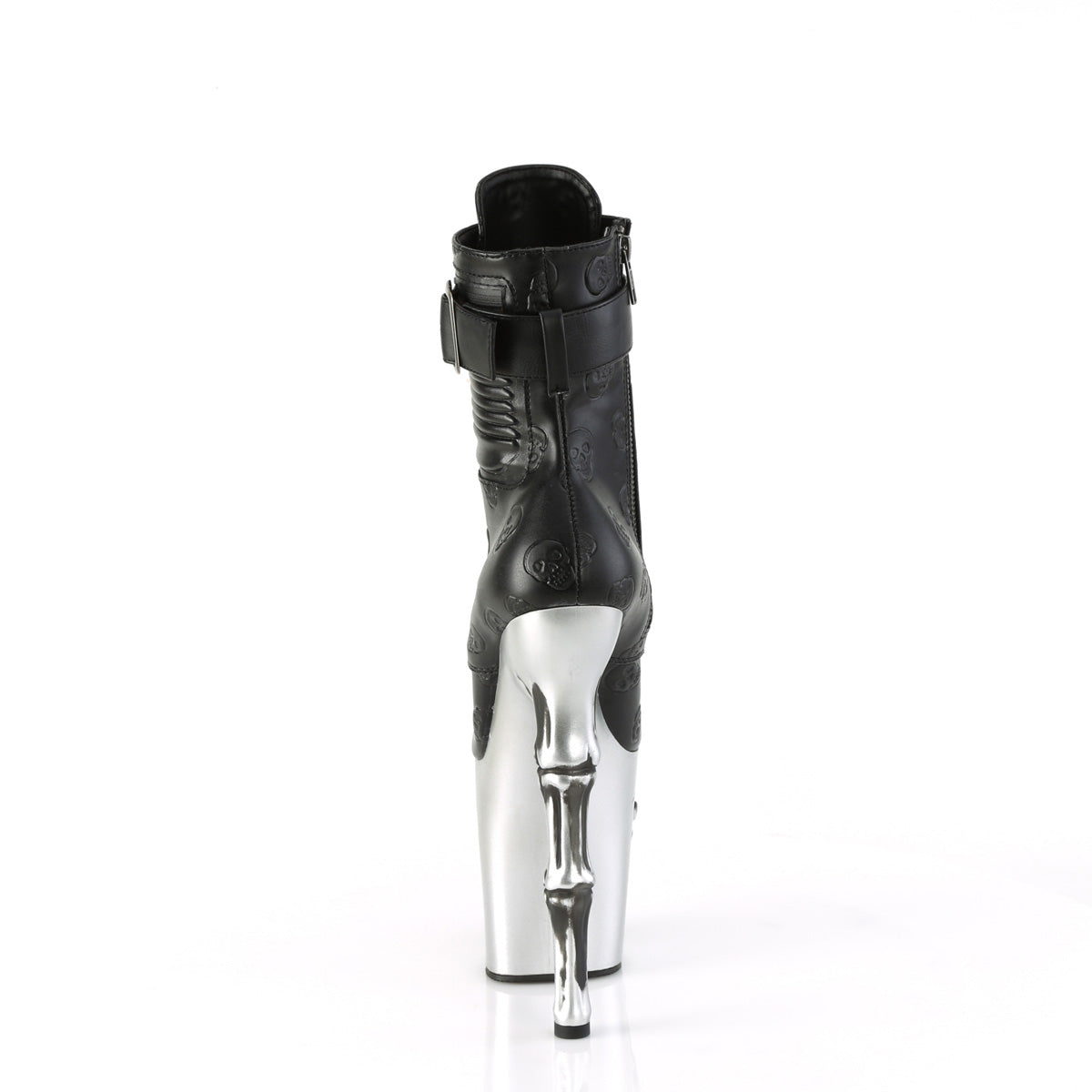 【PLEASER】RAPTURE-1020STR-02 シューズ Blk Faux Leather/Slv Matte-Rubbed Blk【取寄】