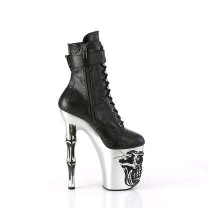 【PLEASER】RAPTURE-1020STR-02 シューズ Blk Faux Leather/Slv Matte-Rubbed Blk【取寄】