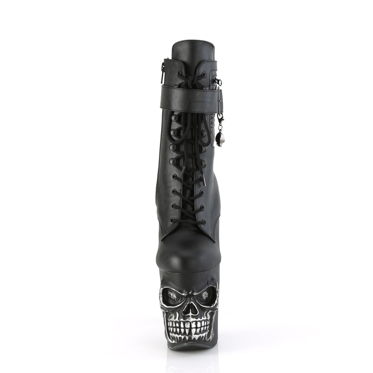【PLEASER】RAPTURE-1020STR-LT シューズ Blk Faux Leather/Blk Matte-Rubbed Slv【取寄】