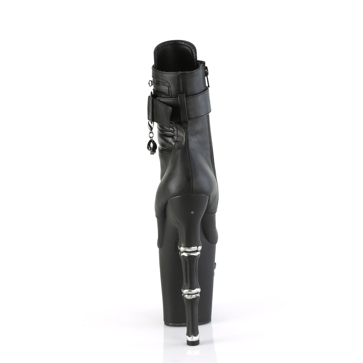 【PLEASER】RAPTURE-1020STR-LT シューズ Blk Faux Leather/Blk Matte-Rubbed Slv【取寄】
