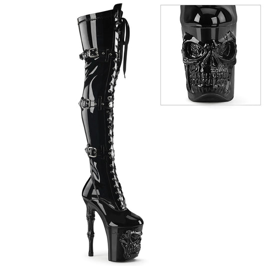 【PLEASER】RAPTURE-3028 プラットフォームシューズ Blk Str. Pat/Blk【取寄】