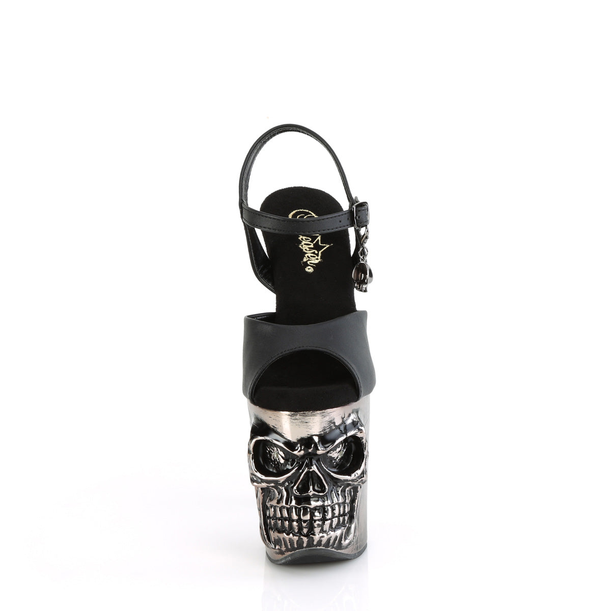 【PLEASER】RAPTURE-809-LT シューズ Blk Faux Leather/Satin Pewter Chrome【取寄】