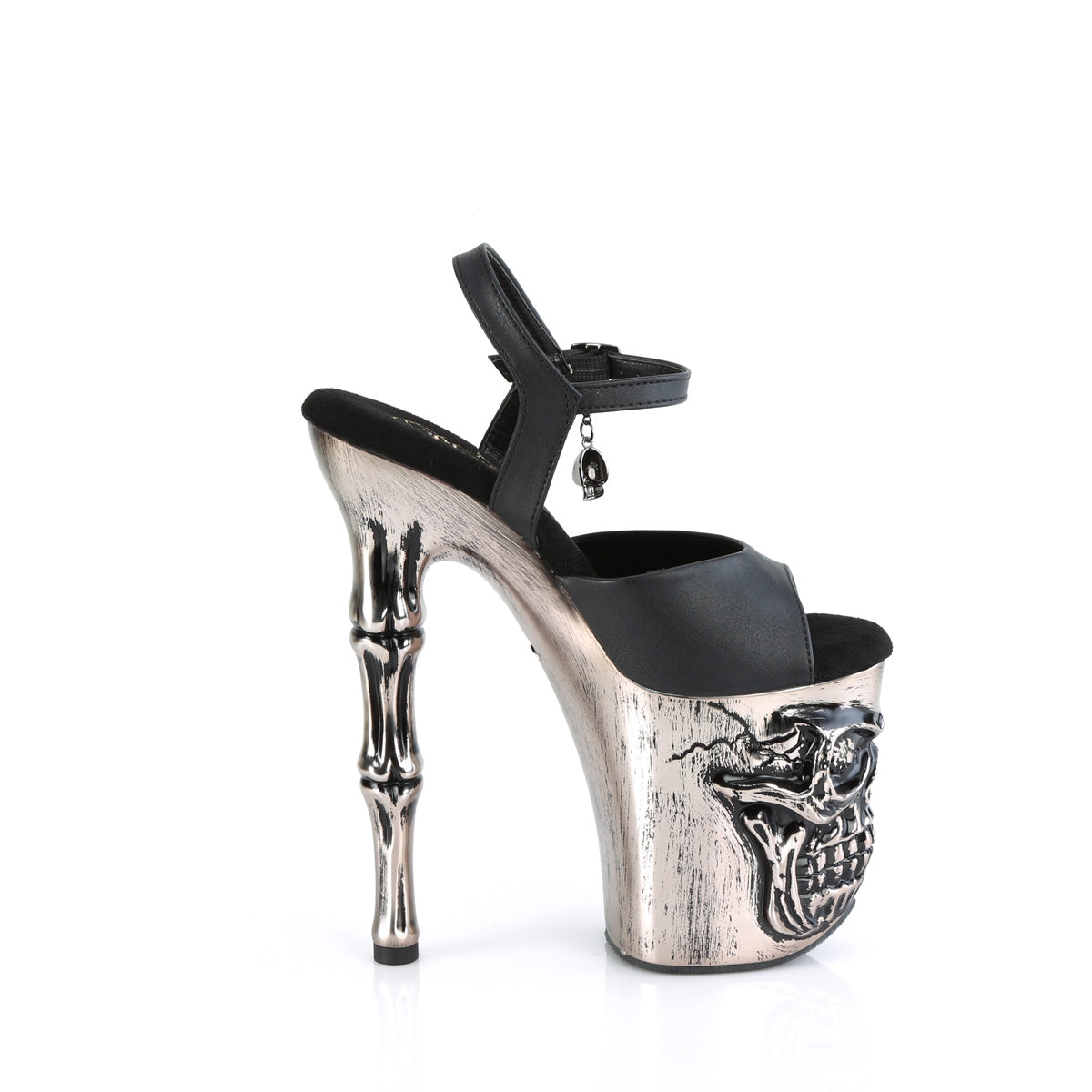 【PLEASER】RAPTURE-809-LT シューズ Blk Faux Leather/Satin Pewter Chrome【取寄】