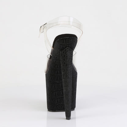 【PLEASER】RAZZLE-808WR シューズ Clr/Blk Reptile Print【取寄】