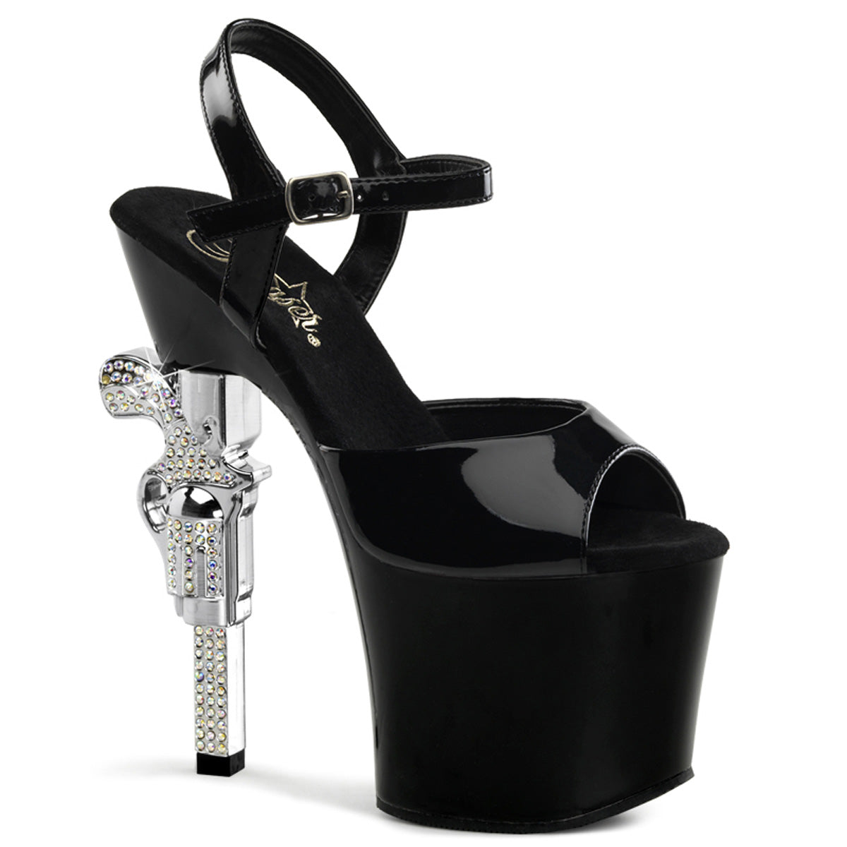 【PLEASER】REVOLVER-709 シューズ Blk/Blk【取寄】