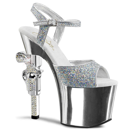 【PLEASER】REVOLVER-709G シューズ Slv Multi Gltr/Slv Chrome【取寄】