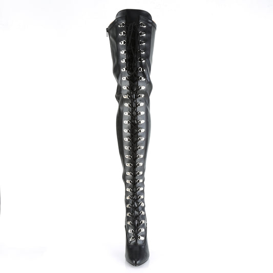 【PLEASER】SEDUCE-3024 シングルソールシューズ Blk Str Faux Leather【取寄】