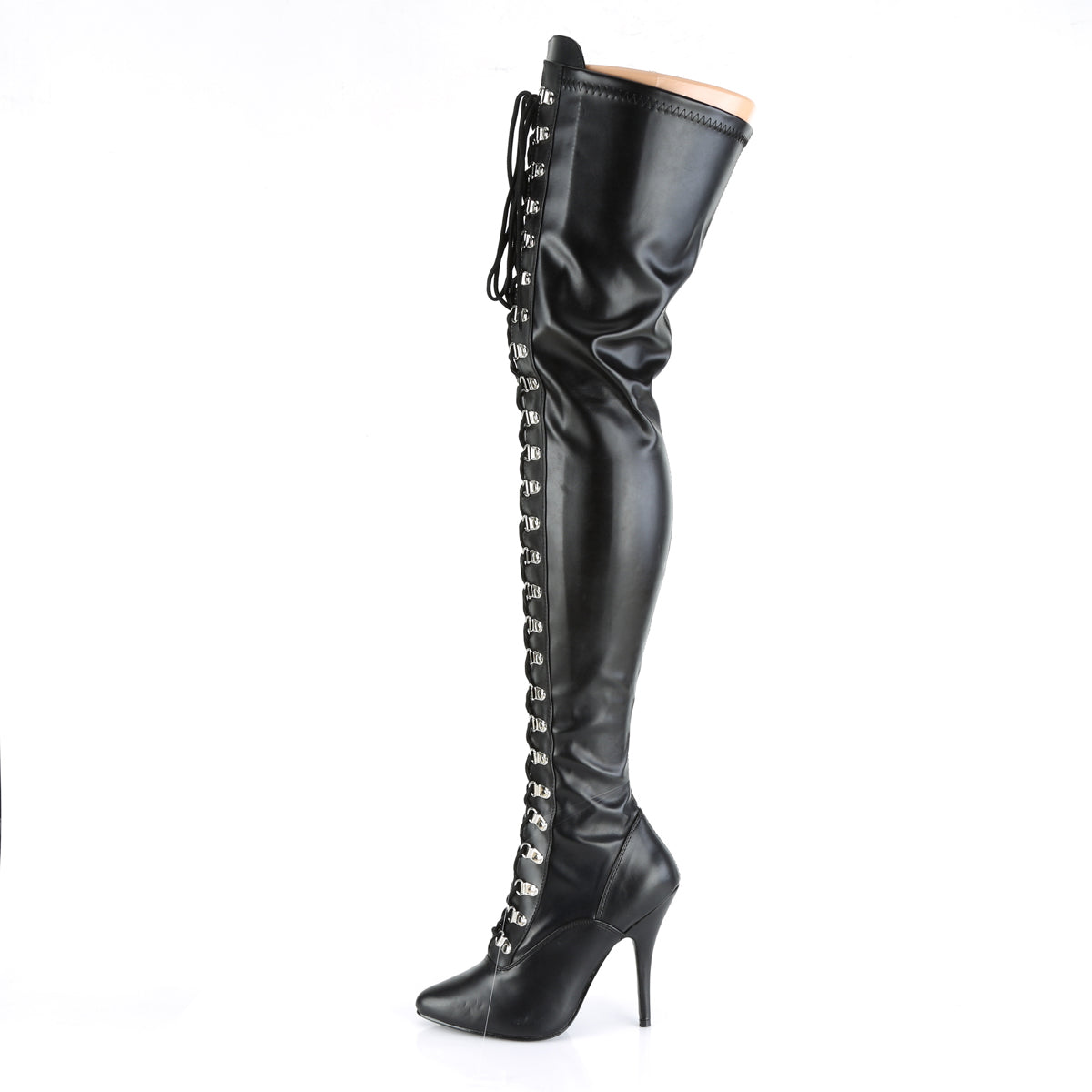 【PLEASER】SEDUCE-3024 シングルソールシューズ Blk Str Faux Leather【取寄】