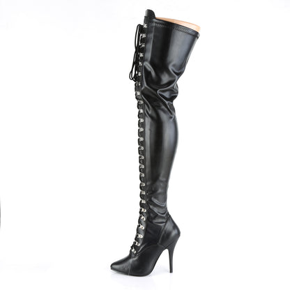 【PLEASER】SEDUCE-3024 シングルソールシューズ Blk Str Faux Leather【取寄】