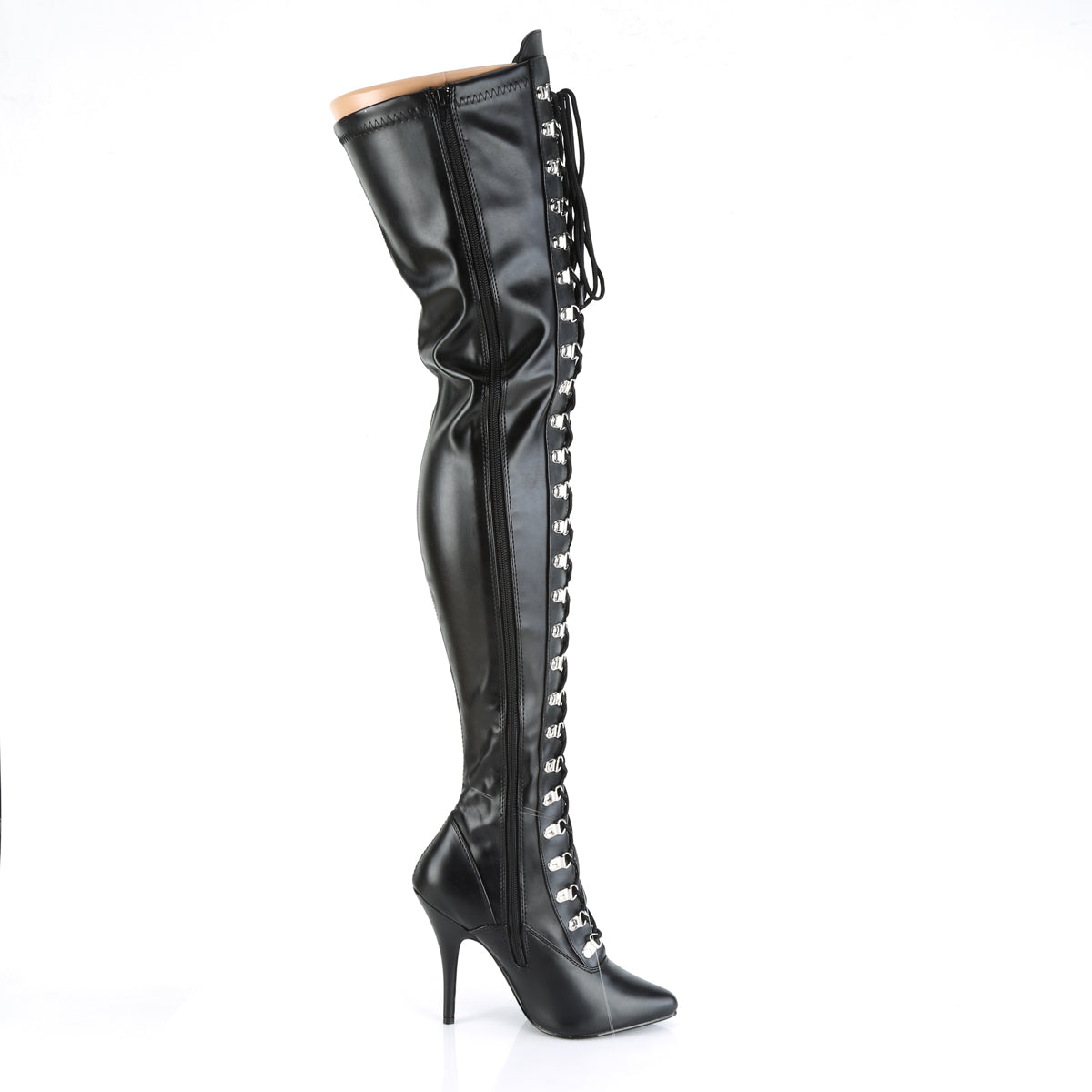 【PLEASER】SEDUCE-3024 シングルソールシューズ Blk Str Faux Leather【取寄】