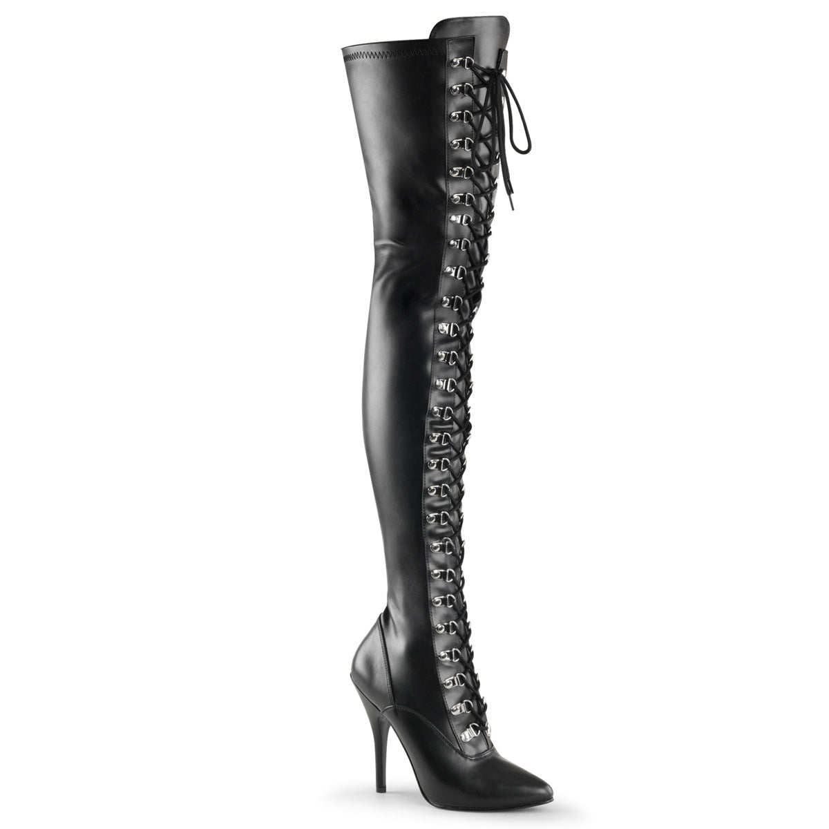 【PLEASER】SEDUCE-3024 シングルソールシューズ Blk Str Faux Leather【取寄】