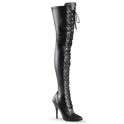 【PLEASER】SEDUCE-3024 シングルソールシューズ Blk Str Faux Leather【取寄】