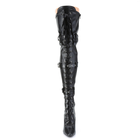 【PLEASER】SEDUCE-3028 シングルソールシューズ Blk Str Faux Leather【取寄】