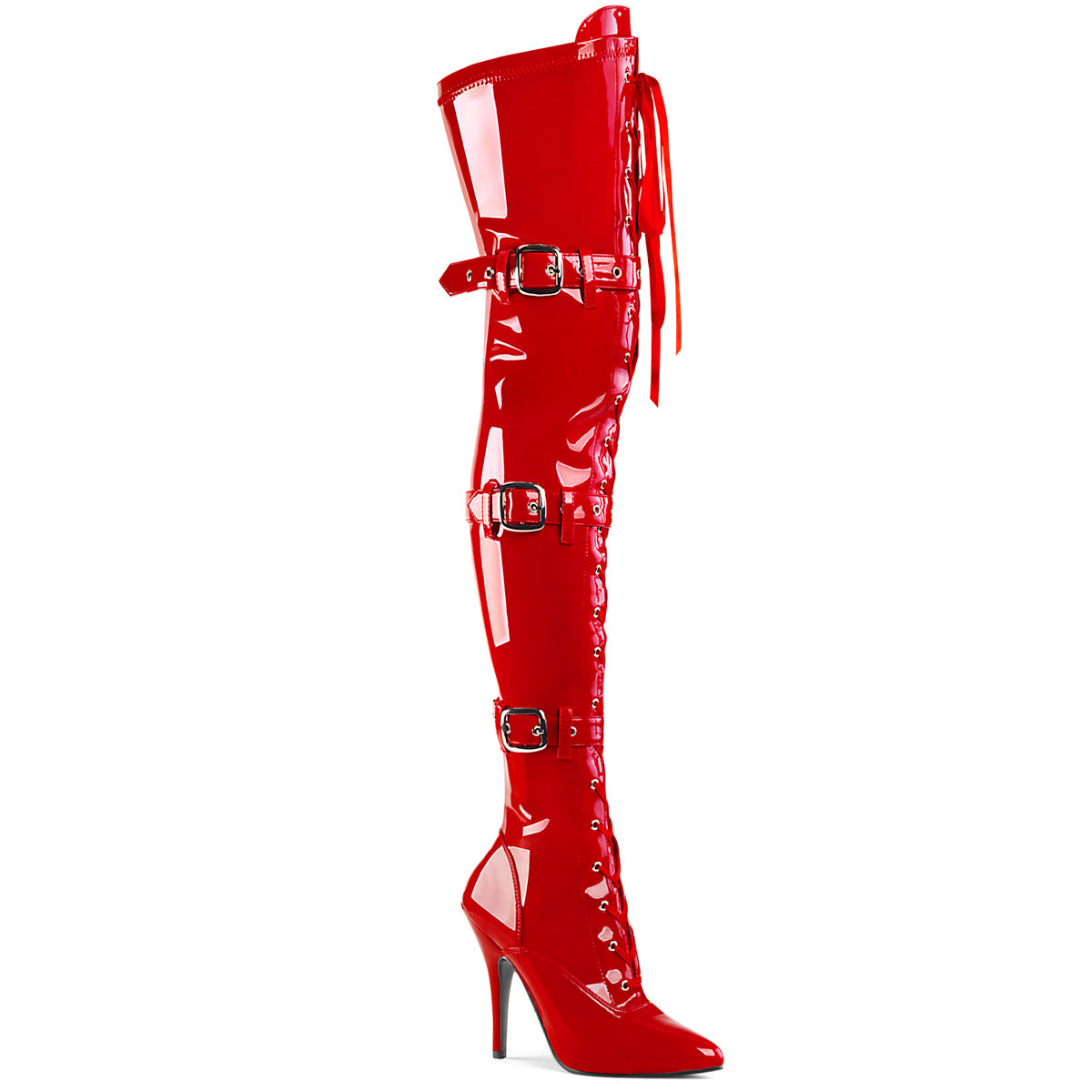 【PLEASER】SEDUCE-3028 シングルソールシューズ Red Str Pat【取寄】