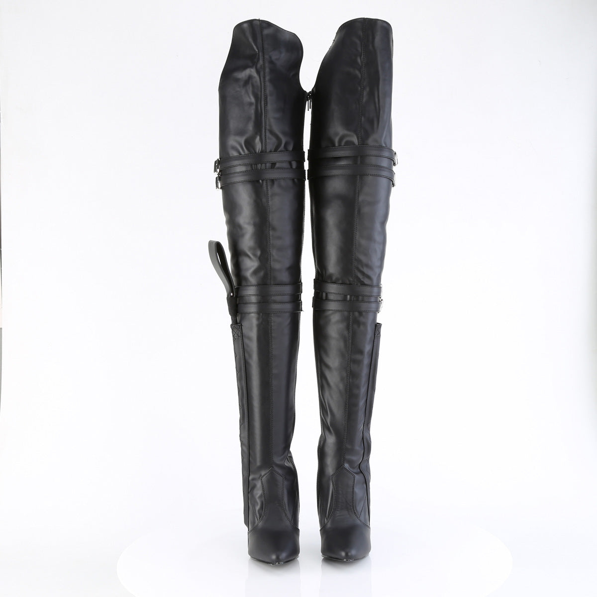 【PLEASER】SEDUCE-3080 シングルソールシューズ Blk Str. Faux Leather【取寄】