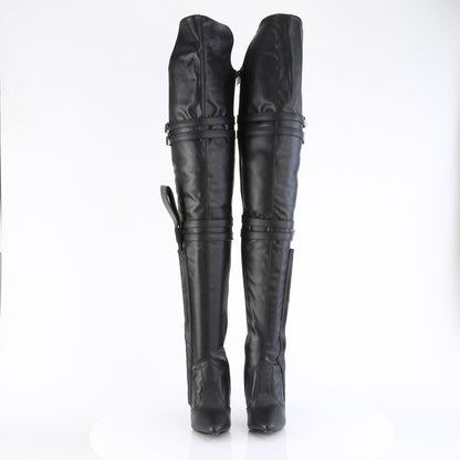 【PLEASER】SEDUCE-3080 シングルソールシューズ Blk Str. Faux Leather【取寄】