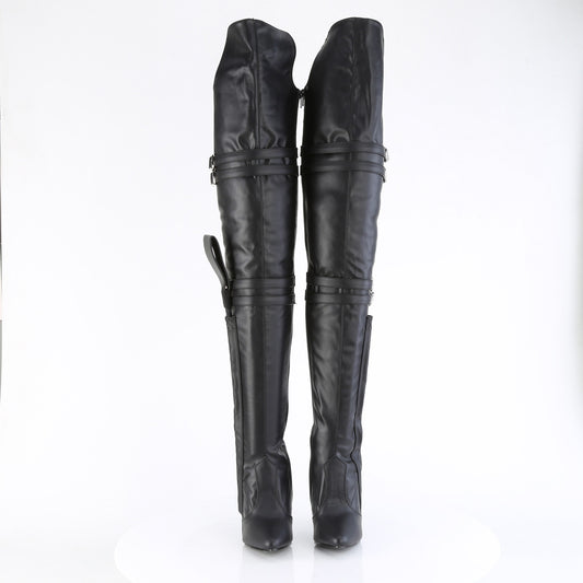 【PLEASER】SEDUCE-3080 シングルソールシューズ Blk Str. Faux Leather【取寄】