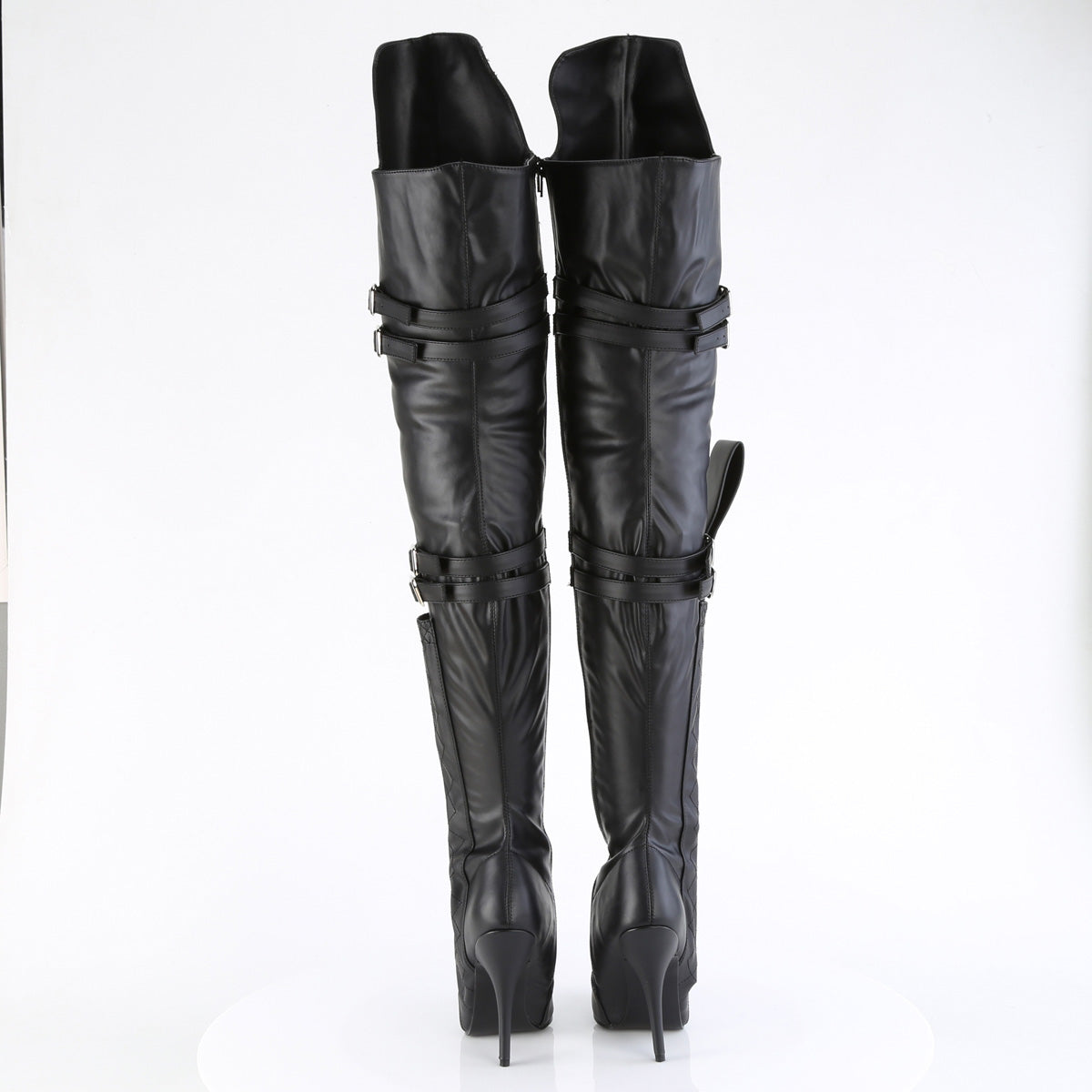 【PLEASER】SEDUCE-3080 シングルソールシューズ Blk Str. Faux Leather【取寄】