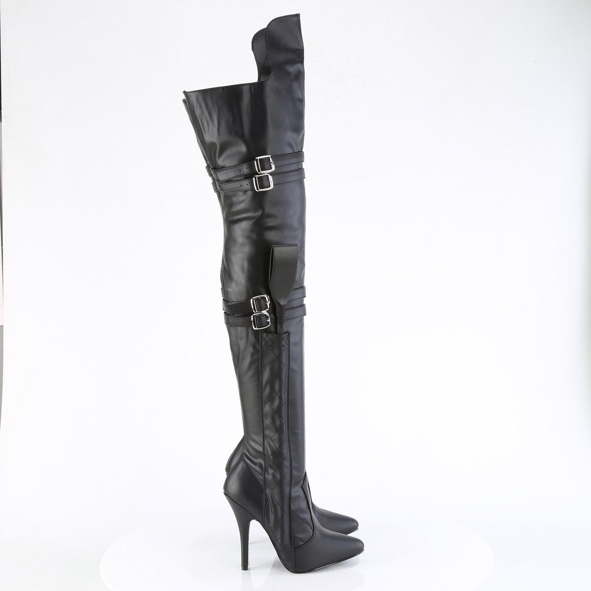 【PLEASER】SEDUCE-3080 シングルソールシューズ Blk Str. Faux Leather【取寄】