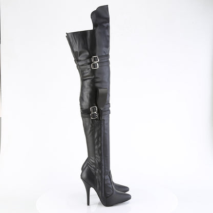 【PLEASER】SEDUCE-3080 シングルソールシューズ Blk Str. Faux Leather【取寄】