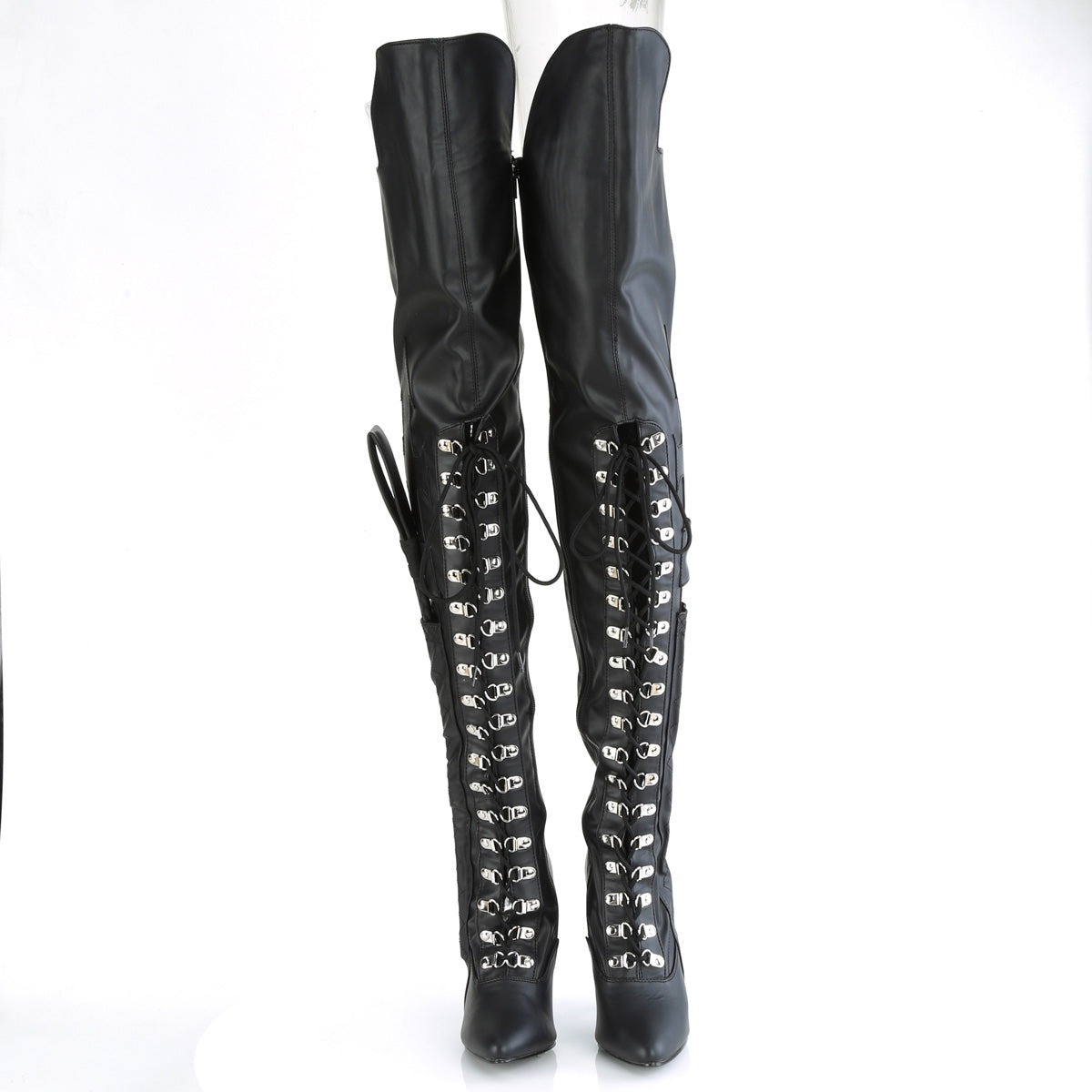 【PLEASER】SEDUCE-3082 シングルソールシューズ Blk Str. Faux Leather【取寄】