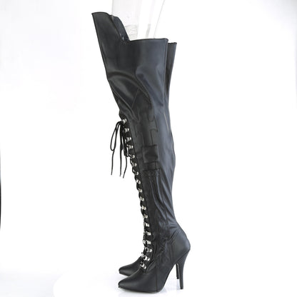 【PLEASER】SEDUCE-3082 シングルソールシューズ Blk Str. Faux Leather【取寄】