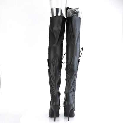 【PLEASER】SEDUCE-3082 シングルソールシューズ Blk Str. Faux Leather【取寄】
