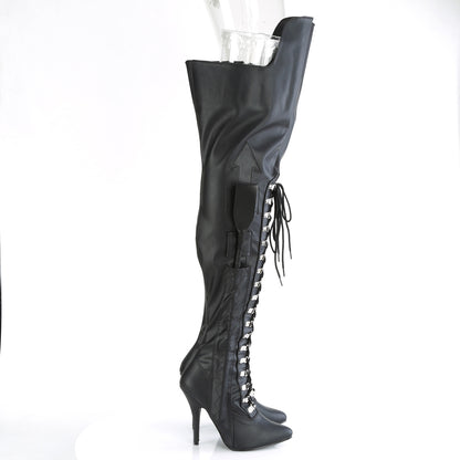 【PLEASER】SEDUCE-3082 シングルソールシューズ Blk Str. Faux Leather【取寄】