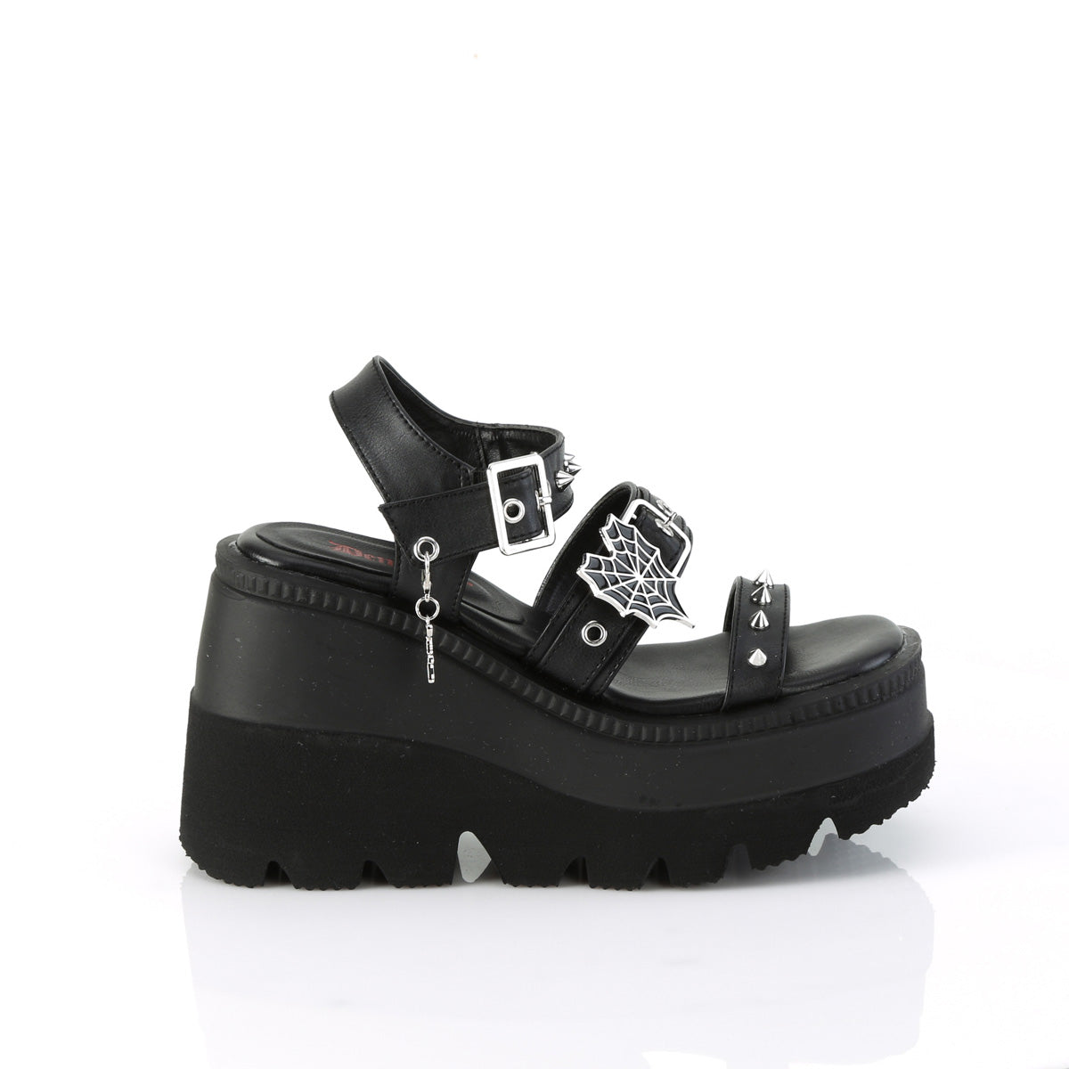 【DEMONIA】SHAKER-13 厚底サンダル Blk Vegan Leather【取寄】